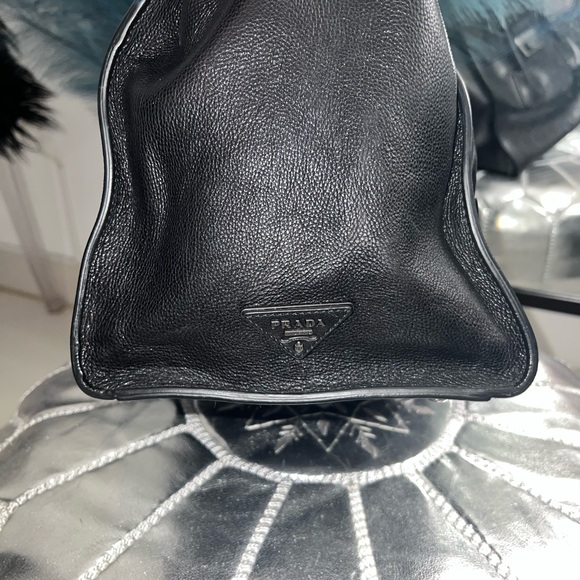 Prada Glace Calf Leather Satchel Bag in Black Nero - Picture 3 of 11